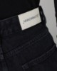 Jeans A Palazzo Con Rotture A Vita Bassa • Nero