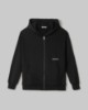 Felpa Cappuccio All Zip Basica • Nero