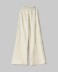 Pantalone Dritto In Felpa Con Cinto Risvoltato In Maglia • Bianco Burro