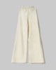 Pantalone Dritto In Felpa Con Cinto Risvoltato In Maglia • Bianco Burro