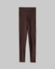 Leggings Vita Alta In Lycra Lucida Con Cucitura Bottom Up • Moro