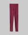 Leggings Vita Alta In Lycra Lucida Con Cucitura Bottom Up • Bordeaux