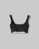 Top In Lycra Lucida Con Elastico Logato In Contrasto • Nero