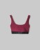Top In Lycra Lucida Con Elastico Logato In Contrasto • Bordeaux