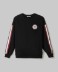 Felpa Paricollo Con Bande E Patch Tennis • Nero
