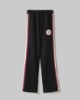 Pantalone Dritto Con Bande E Patch Tennis • Nero