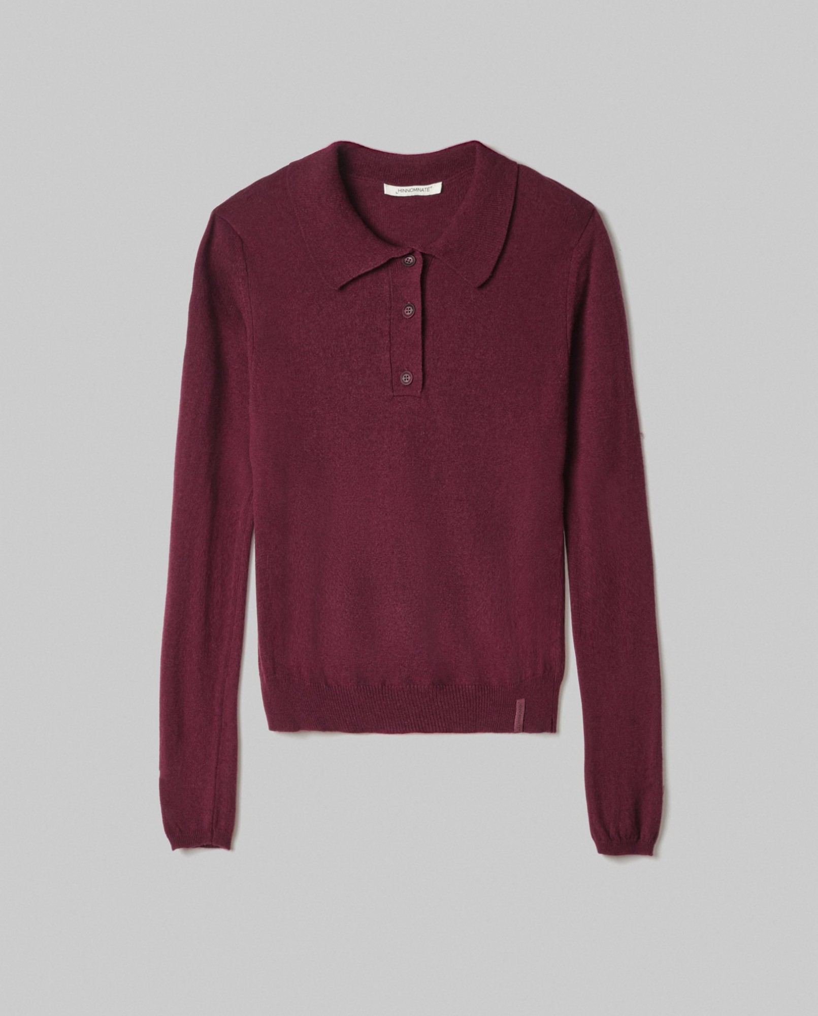 Polo In Maglia In Misto Cashmere • Bordeaux