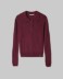 Polo In Maglia In Misto Cashmere • Bordeaux