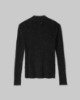 Maglia Lupetto In Costina Con Paillettes • Nero