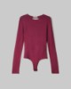 Immagine di Body In Viscosa Con Scollatura Sul Retro • Bordeaux