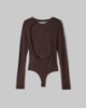 Immagine di Body In Viscosa Con Scollatura Sul Retro • Moro