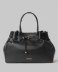 Immagine di Borsa Media In Ecopelle Con Placchetta In Metallo • Nero