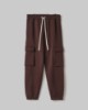 Pantalone Basico Con Tasconi In Felpa • Moro