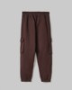 Pantalone Basico Con Tasconi In Felpa • Moro