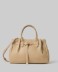 Picture of Medium Faux Leather Bag with Metal Plate • Turtledove