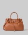 Picture of Medium Faux Leather Bag with Metal Plate • Leather