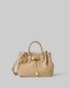 Borsa Piccola In Ecopelle Con Placchetta In Metallo • Tortora