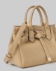 Borsa Piccola In Ecopelle Con Placchetta In Metallo • Tortora