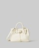 Borsa Piccola In Ecopelle Con Placchetta In Metallo • Bianco Burro