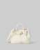 Borsa Piccola In Ecopelle Con Placchetta In Metallo • Bianco Burro