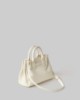 Borsa Piccola In Ecopelle Con Placchetta In Metallo • Bianco Burro