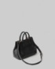 Borsa Piccola In Ecopelle Con Placchetta In Metallo • Nero
