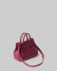 Borsa Piccola In Ecopelle Con Placchetta In Metallo • Bordeaux