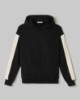 Felpa Cappuccio Basica Con Bandina In Maglia • Nero