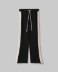 Pantalone Dritto Con Bandina In Maglia • Nero