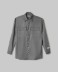 Camicia In Twill Con Tasche Sul Davanti • Grigio Melange