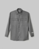 Camicia In Twill Con Tasche Sul Davanti • Grigio Melange