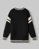 Bomber Over In Felpa Con Imbottitura E Patch College • Nero