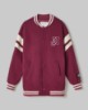 Bomber Over In Felpa Con Imbottitura E Patch College • Bordeaux