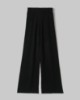 Pantalone In Maglia A Palazzo Con Nervature • Nero