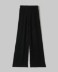 Pantalone In Maglia A Palazzo Con Nervature • Nero