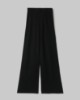 Pantalone In Maglia A Palazzo Con Nervature • Nero