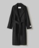 Cappotto In Panno Accappatoio Con Cintura • Nero