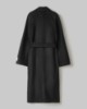 Cappotto In Panno Accappatoio Con Cintura • Nero