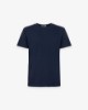 T-Shirt In Lino Con Embossed • Blu