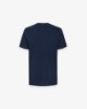 T-Shirt In Lino Con Embossed • Blu
