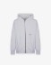 Felpa Cappuccio Fullzip Con Stampa • Grigio Melange Sbiancato