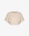 Crop Top In Jersey A Mezza Manica Ampia • Beige