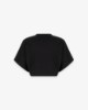 Crop Top In Jersey A Mezza Manica Ampia • Nero