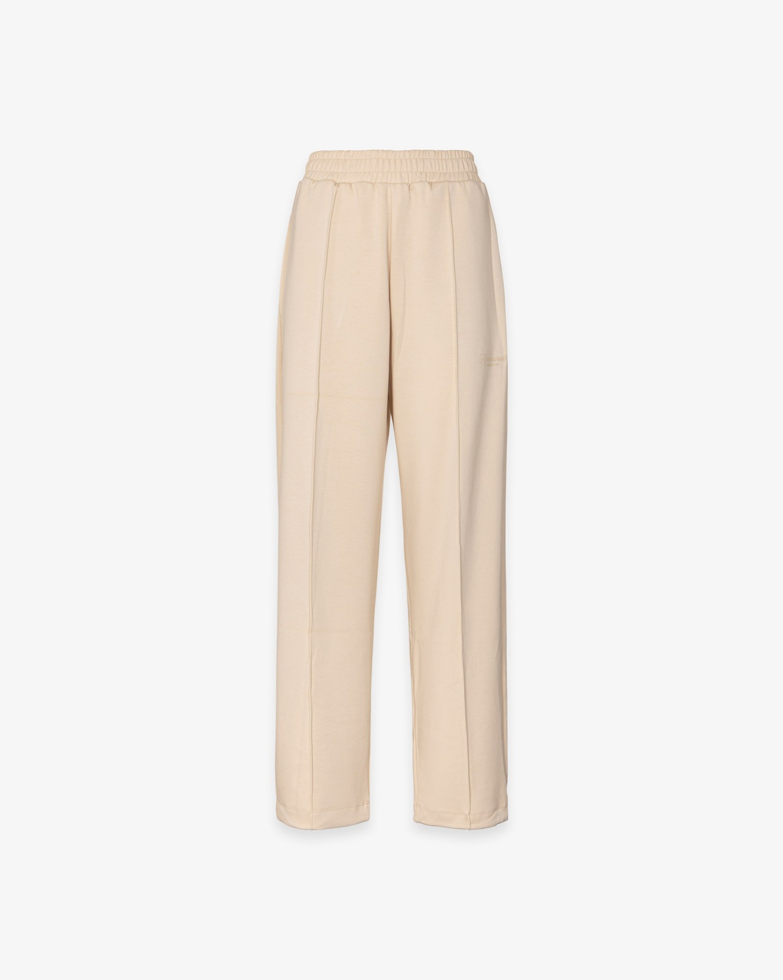 Pantalone In Viscosa Morbido Con Nervature Sul Davanti • Beige