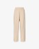 Pantalone In Viscosa Morbido Con Nervature Sul Davanti • Beige