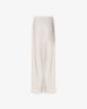Pantalone In Viscosa Morbido Con Nervature Sul Davanti • Off White