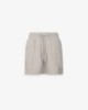 Shorts Corti In Felpa Lurex Con Nervature • Grigio Melange Sbiancato