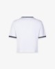 T-Shirt In Jersey Con Collo E Bordi Manica In Contrasto • Bianco Ottico