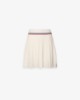 Minigonna A Pieghe In Maglia Con Cinto Smacchinato • Off White