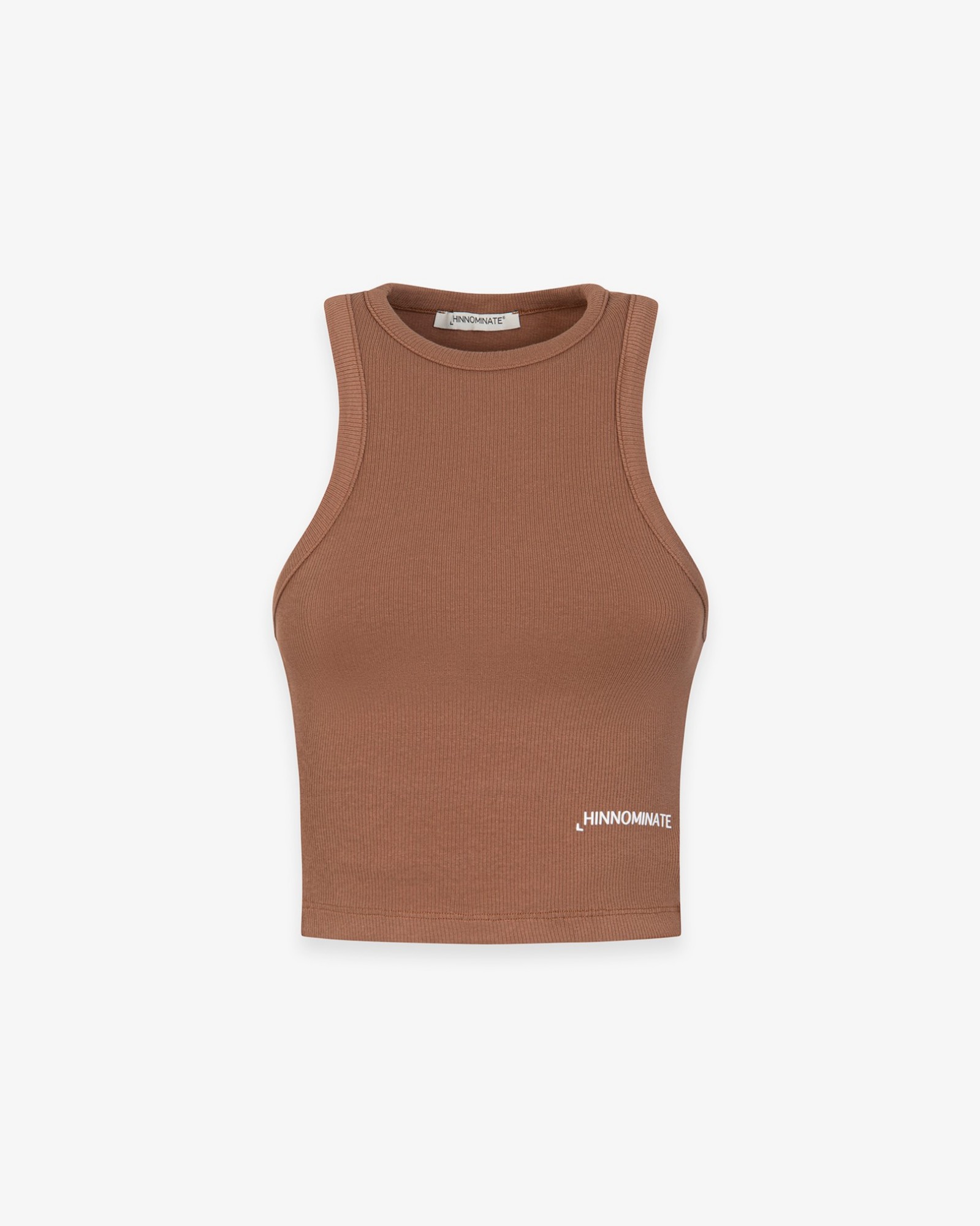 Crop Top In Costina Con Scollo All'Americana • Moka